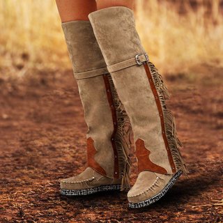 pu flat heel boots