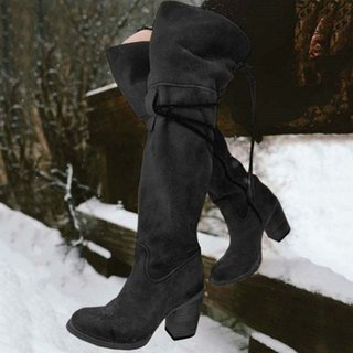 Justfashionnow Boots Zipper Block Heel Round Toe Red Snow Boots Boots