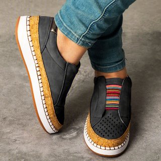 hollow out round toe casual sneakers