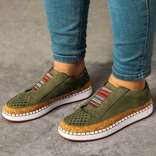 hollow out round toe casual sneakers