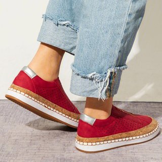 slide hollow out round toe sneakers