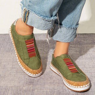 Women Sneaker Emerald Green Sneakers Round Toe Green Flat Heel