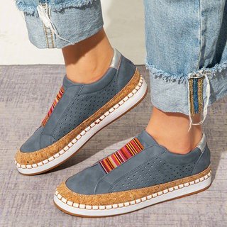 slide hollow out round toe sneakers