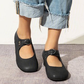 mary janes blue summer low heel vintage women shoes
