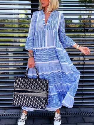 Justfashionnow Sundress 1 Casual Dresses Beach A Line V Neck 3 4