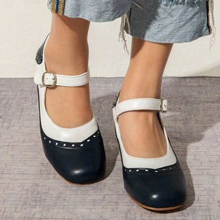 round toe mary janes