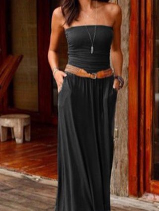 plain strapless dress