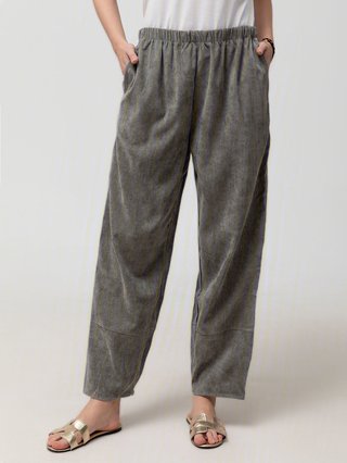 Khaki Linen Casual Shift Pants Justfashionnow Com
