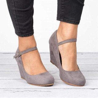 Justfashionnow Sandals Wedge Heel Leopard Casual Closed Toe Sandals