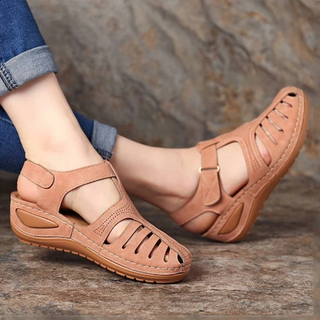 Justfashionnow Sandals Closed Toe Casual Hollow Out Blue Wedge