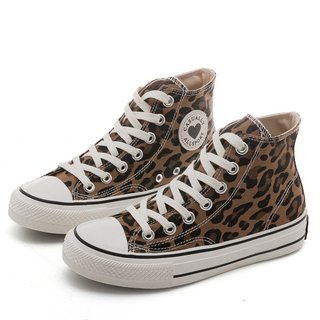leopard flat sneakers