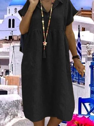 Justfashionnow Shirt Dress Casual Dresses Daytime Shirt Collar
