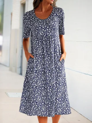 short sleeve midi summer dresses