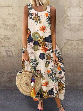 sleeveless midi summer dresses