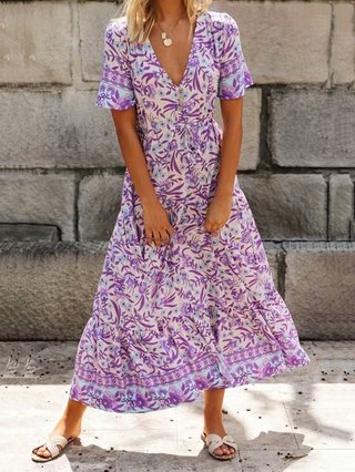 Justfashionnow Summer Dresses Sundress Holiday A Line V Neck