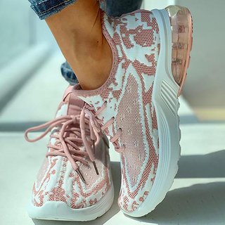 Justfashionnow Sneakers Casual Gray Low Heel Closed Toe Sneakers
