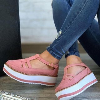 Justfashionnow Sneakers Casual Blue Platform Closed Toe Sneakers