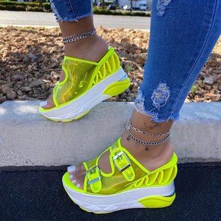 comfy platform slip on shoes