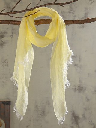 yellow linen scarf