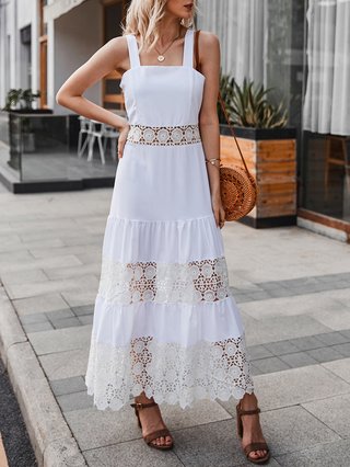 solid lace dress