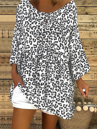 cotton leopard dress