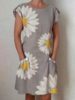 Justfashionnow Summer Dresses 1 Sundress Crew Neck Short Sleeve