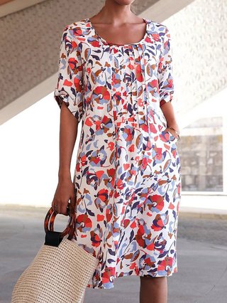 mid length floral dress