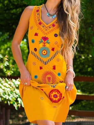 sleeveless plus size casual dresses