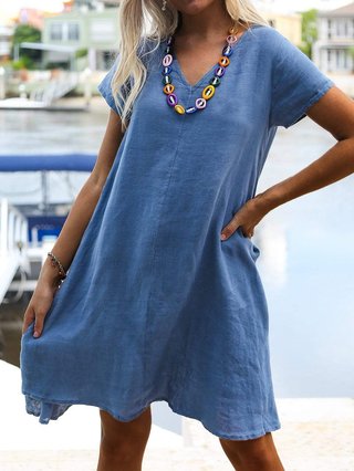 plus size blue summer dress