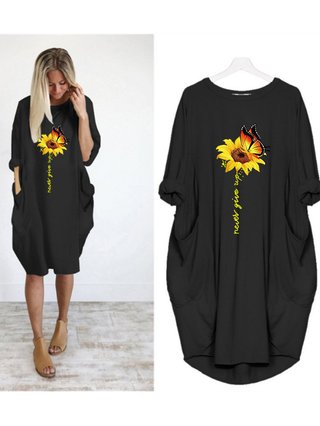 Justfashionnow Sundress 1 Casual Dresses Round Neck Casual 3 4