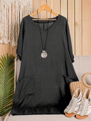 Justfashionnow Summer Dresses 1 Shirt Dress Daily Shift V Neck
