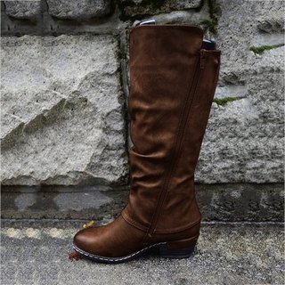 leather zipper boots