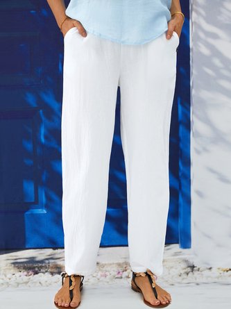 Loose Cotton Casual Pants