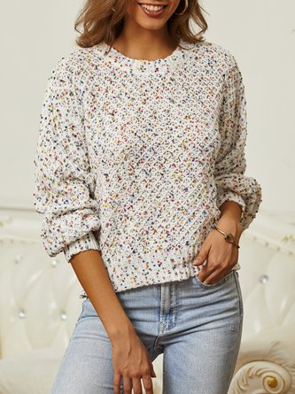 Wool/Knitting Ombre Crew Neck Sweater