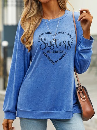 Crew Neck Casual Sister T-Shirt