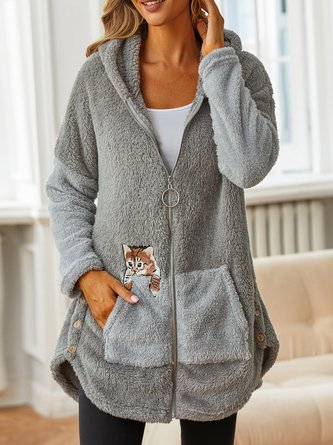 Color Block Regular Fit Casual Other Coat