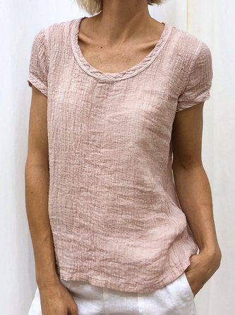 Summer Short Sleeve Round Neck Casual T-shirt