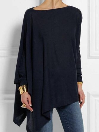 JFN Crew Neck Plain Casual H-Line T-Shirt