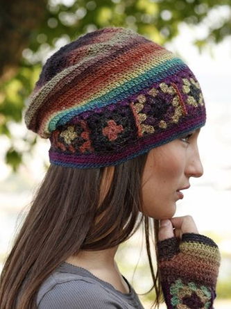 Color-Block Casual Knitted Hat