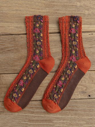 Womne's Cute Flower All Season Socks