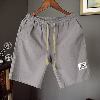 Men's Shorts Pockets Drawstring Solid Casual Shorts