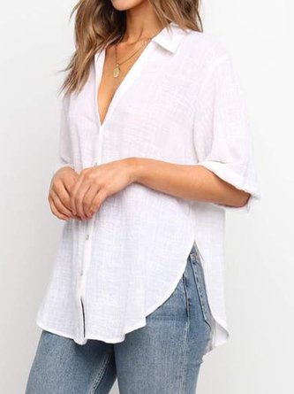 LU.EL COAT LINEN CONTRAST DRAW STRING HEM & WAIST TRIM HALF SLEEVE SL61933 BLACK