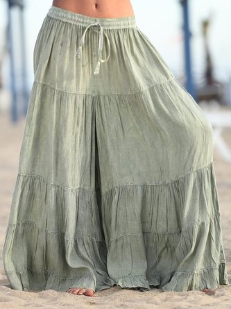 Vintage Solid A-Line Skirts