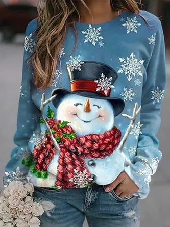 Christmas Snowman Casual Sweatshirt