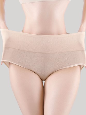 JFN High Waist Abdominal Cotton Crotch Antibacterial Breathable Brief Brief