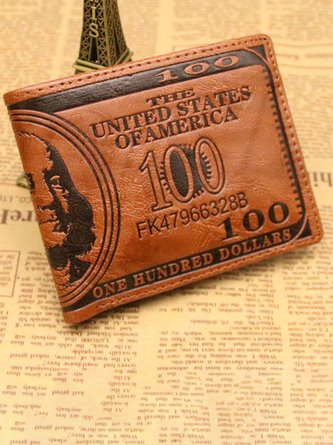 JFN  Men's Dollar Pattern Short Wallet