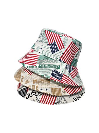 JFN Beach Vacation American Flag Bucket Hat Sun Protection Daily Commute