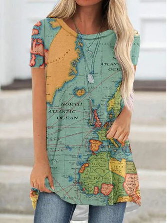 Creative World Globe Map All Over Print T-shirt | Perfect Gift | Adults and Teenagers Unisex T shirt | FREE SHIPPING!
