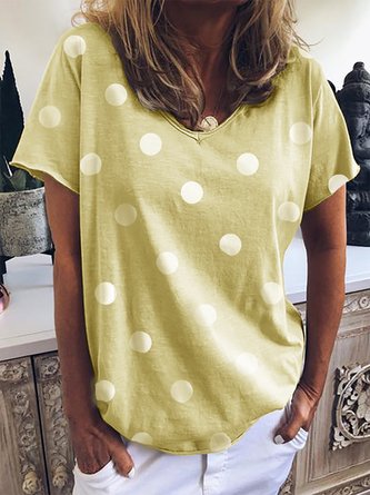 JFN V Neck Floral Casual T-Shirt/Tee