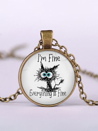 JFN I'M FINE Graffiti Time Jewel Necklace